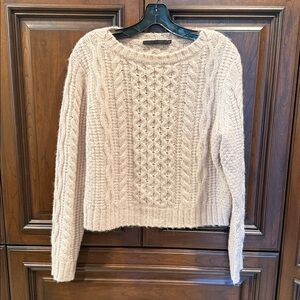 Jenni Kayne Cable Knit Tan Sweater